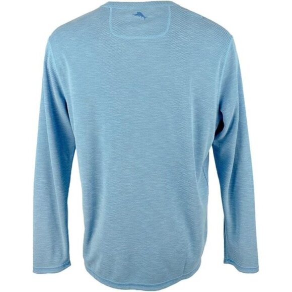 Tommy Bahama Flip Sky IslandZone Reversible Long Sleeve Tee Men’s S Vibrant Sea - Picture 3 of 4